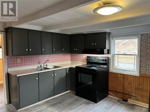 210 Main Street, Clarke'S Beach, NL - Indoor Photo Showing Kitchen With Double Sink