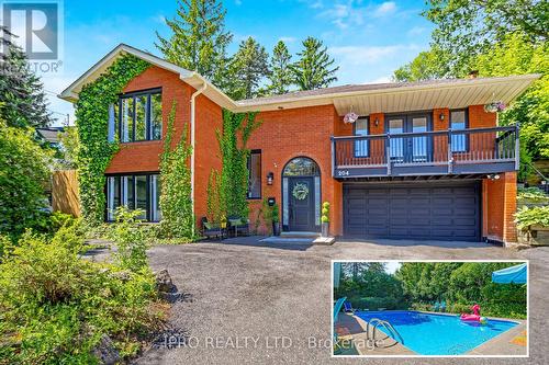 204 Main Street S, Halton Hills, ON - Outdoor With In Ground Pool With Balcony