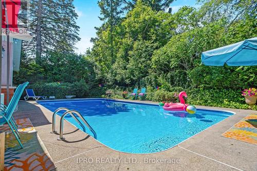 204 Main Street S, Halton Hills, ON - Outdoor With In Ground Pool With Backyard