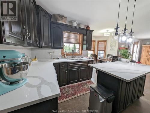 22745 Creek Road, Chatham, ON - Indoor Photo Showing Kitchen With Double Sink