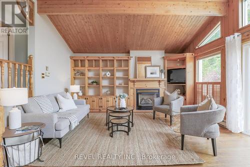 13 Third Street, Kawartha Lakes, ON - Indoor Photo Showing Living Room With Fireplace