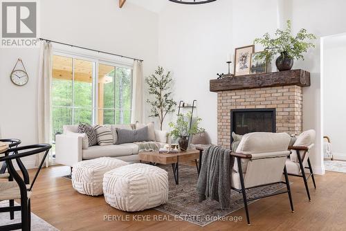 303 Clearwater Lake Road, Huntsville, ON - Indoor Photo Showing Living Room With Fireplace