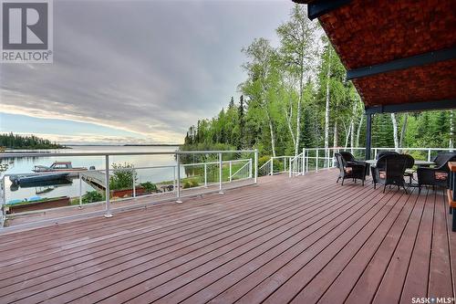 Arrowhead Island, Lac La Ronge, SK - Outdoor With Body Of Water With Deck Patio Veranda With Exterior