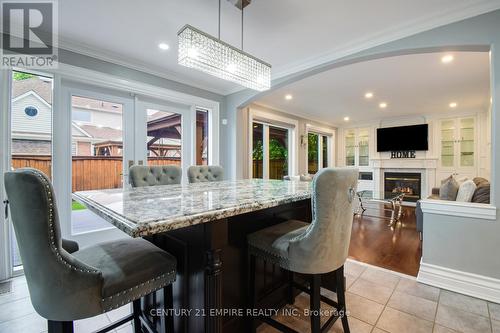 14 Navy Crescent, Brampton, ON - Indoor Photo Showing Dining Room With Fireplace