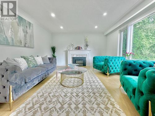 16 Gaspe Road, Toronto (Bayview Woods-Steeles), ON - Indoor Photo Showing Living Room With Fireplace