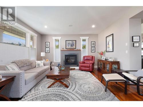 4537 Lansdowne Road, Armstrong, BC - Indoor Photo Showing Living Room With Fireplace