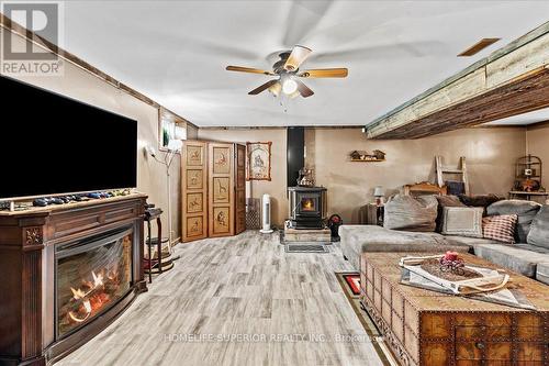 458 Old Norwood Road, Havelock-Belmont-Methuen, ON - Indoor Photo Showing Living Room With Fireplace