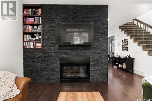 2508 Mcara Street, Regina, SK - Indoor Photo Showing Living Room With Fireplace