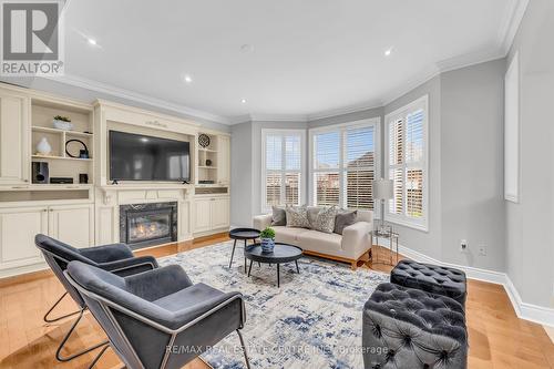 3 Hugo Road, Brampton, ON - Indoor Photo Showing Living Room With Fireplace