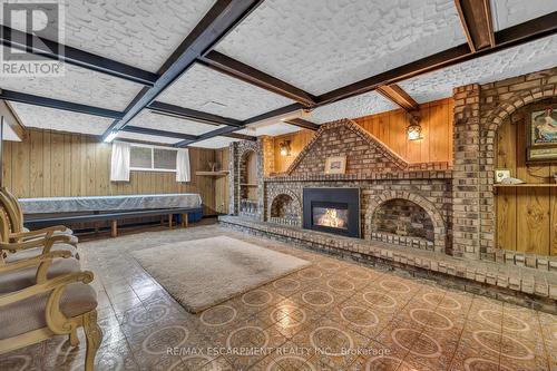 82 Bow Valley Drive, Hamilton, ON - Indoor With Fireplace