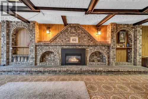 82 Bow Valley Drive, Hamilton, ON - Indoor Photo Showing Living Room With Fireplace