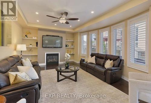 16 Chilliwack Grove, Brampton, ON - Indoor Photo Showing Living Room With Fireplace