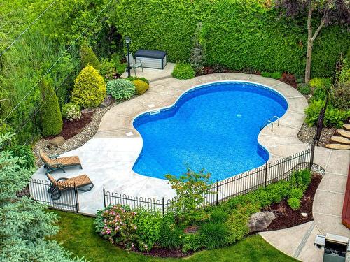 Patio - 458 Rue Kéroack, Saint-Bruno-De-Montarville, QC - Outdoor With In Ground Pool With Backyard