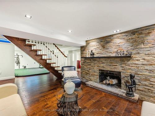 148 Cornwall Hts, Brampton, ON - Indoor Photo Showing Living Room With Fireplace