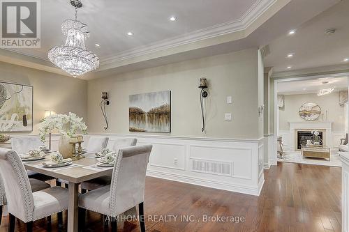 24 Pullman Road, Vaughan (Patterson), ON - Indoor Photo Showing Dining Room With Fireplace