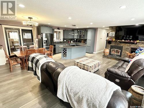 201 Prairie Street, Yellow Grass, SK - Indoor Photo Showing Living Room With Fireplace