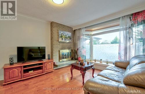 22 Ptarmigan Crescent, Toronto, ON - Indoor Photo Showing Living Room With Fireplace