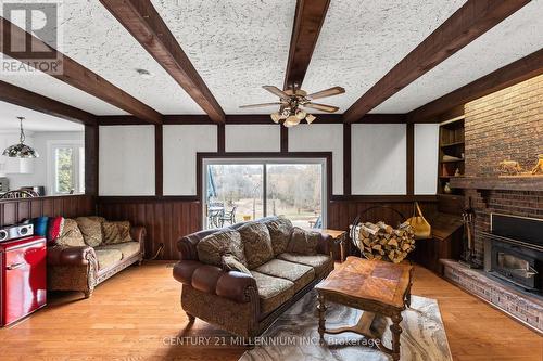 3628 12 Line, Bradford West Gwillimbury, ON - Indoor Photo Showing Living Room With Fireplace