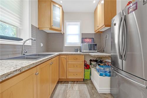 1617 Main Street E, Hamilton, ON - Indoor Photo Showing Kitchen With Double Sink