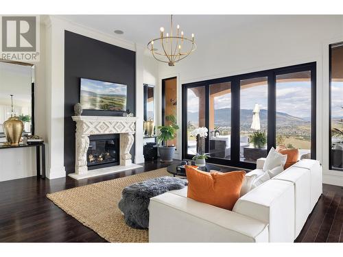 328 Cordon Place, Vernon, BC - Indoor Photo Showing Living Room With Fireplace