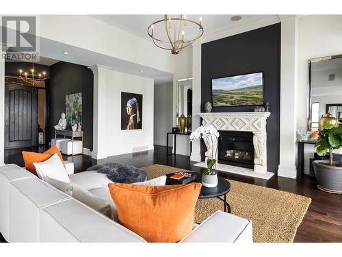 328 Cordon Place, Vernon, BC - Indoor Photo Showing Living Room With Fireplace