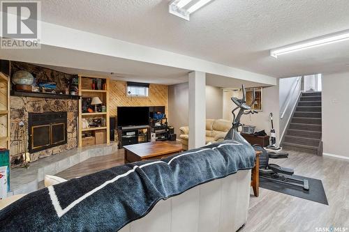 716 Mccraney Crescent, Prince Albert, SK - Indoor With Fireplace