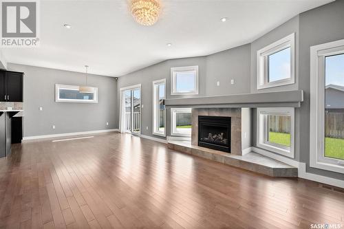 338 Pichler Crescent, Saskatoon, SK - Indoor Photo Showing Living Room With Fireplace