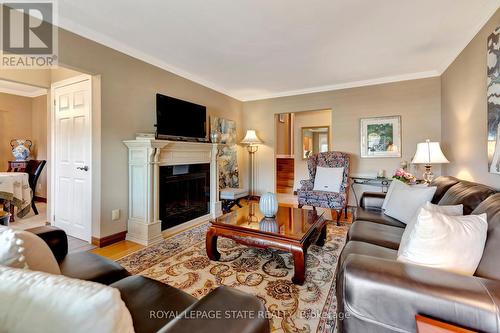 41 Crawford Drive, Hamilton, ON - Indoor Photo Showing Living Room With Fireplace