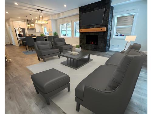 1367 Burfield Drive, Sun Peaks, BC - Indoor Photo Showing Living Room With Fireplace