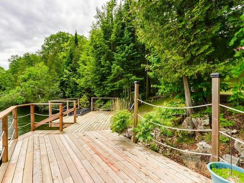 Waterfront - 300 Ch. Du Lac-Grand, Val-Des-Monts, QC - Outdoor With Deck Patio Veranda