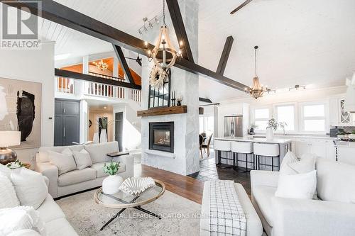 70 Wasaga Sands Drive, Wasaga Beach, ON - Indoor Photo Showing Living Room With Fireplace