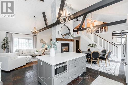 70 Wasaga Sands Drive, Wasaga Beach, ON - Indoor Photo Showing Living Room With Fireplace