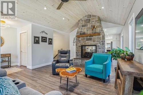 154 Bryant Street, Oliphant, ON - Indoor Photo Showing Living Room With Fireplace