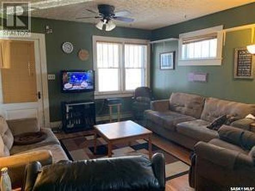 212 2Nd Avenue E, Nokomis, SK - Indoor Photo Showing Living Room With Fireplace