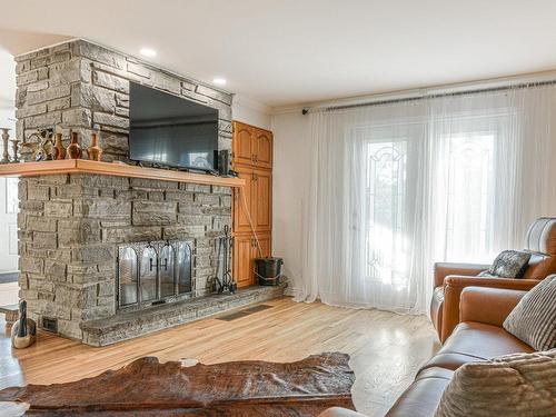 Living room - 90 Ch. Plante, Orford, QC - Indoor Photo Showing Living Room With Fireplace