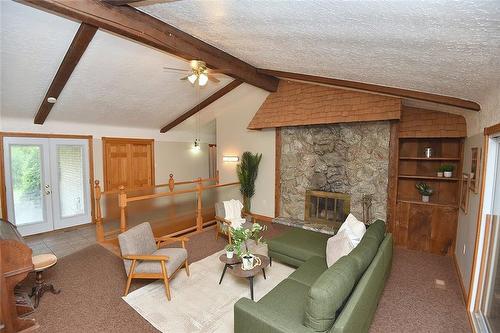 731 Old Hwy 8, Rockton, ON - Indoor Photo Showing Living Room With Fireplace