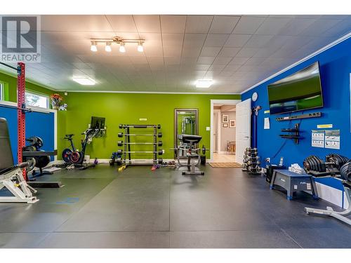 4700 Schubert Road, Armstrong, BC - Indoor Photo Showing Gym Room