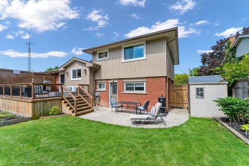 Overview of Backyard - 48 Inverness Street, Caledonia, ON - Outdoor With Deck Patio Veranda With Exterior