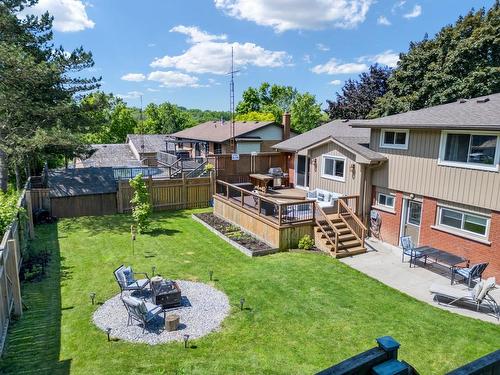 Overview of yard - 48 Inverness Street, Caledonia, ON - Outdoor With Deck Patio Veranda
