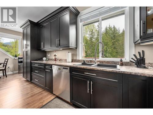 787 Crescent Bay Road, Nakusp, BC - Indoor Photo Showing Kitchen With Double Sink With Upgraded Kitchen