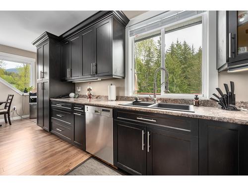 787 Crescent Bay Road, Nakusp, BC - Indoor Photo Showing Kitchen With Double Sink With Upgraded Kitchen