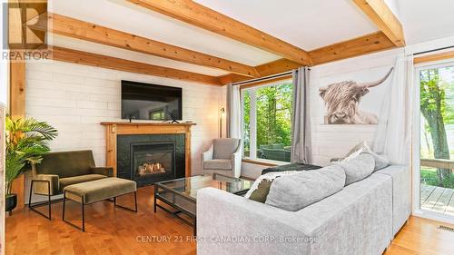 75059 Elmslie Drive, Bluewater (Bayfield), ON - Indoor Photo Showing Living Room With Fireplace