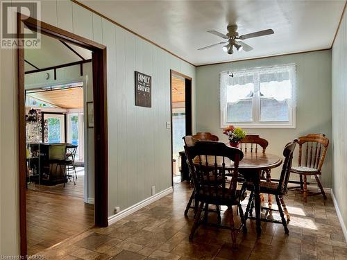 In front of the Great Room is the dining room area. - 47 Water Street, Northern Bruce Peninsula, ON - Indoor Photo Showing Dining Room