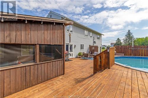 110 Valley Ranch Rd, Irishtown, NB - Outdoor With Above Ground Pool With Deck Patio Veranda With Exterior