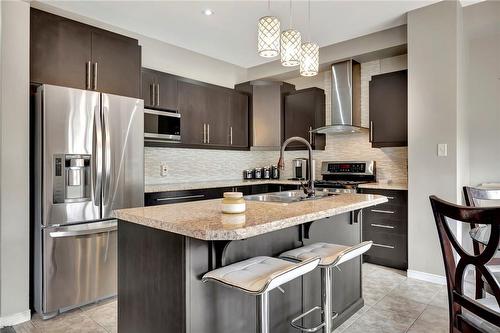 236 Penny Lane, Stoney Creek, ON - Indoor Photo Showing Kitchen With Stainless Steel Kitchen With Double Sink With Upgraded Kitchen