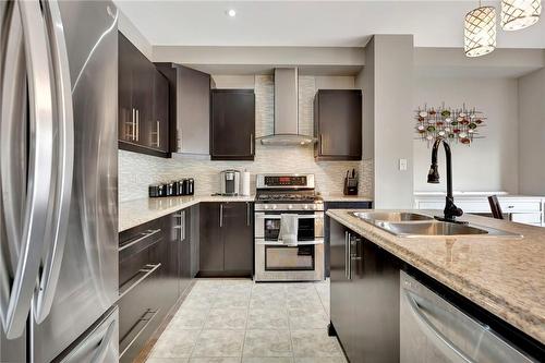 236 Penny Lane, Stoney Creek, ON - Indoor Photo Showing Kitchen With Stainless Steel Kitchen With Double Sink With Upgraded Kitchen