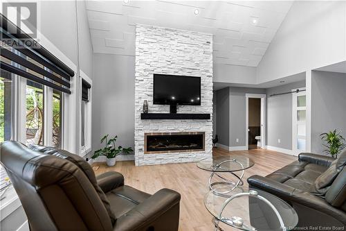 37 Laforge Street, Shediac, NB - Indoor Photo Showing Living Room With Fireplace