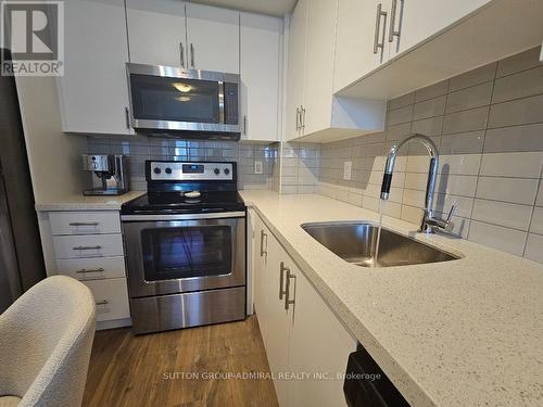 804 - 3600 Highway 7, Vaughan, ON - Indoor Photo Showing Kitchen With Stainless Steel Kitchen With Upgraded Kitchen