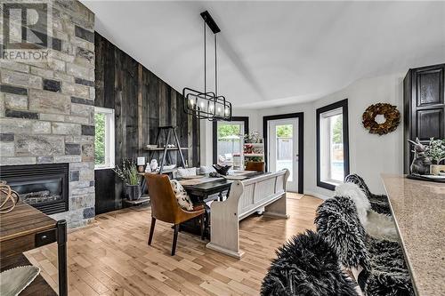 18274 Samuel Drive, Cornwall, ON - Indoor Photo Showing Dining Room With Fireplace