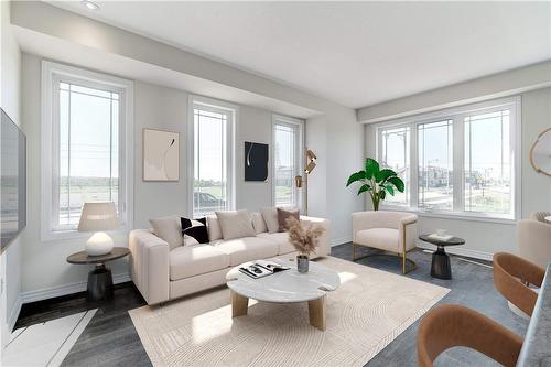 Staged Living Room - 419 Vanilla Trail, Thorold, ON - Indoor Photo Showing Living Room